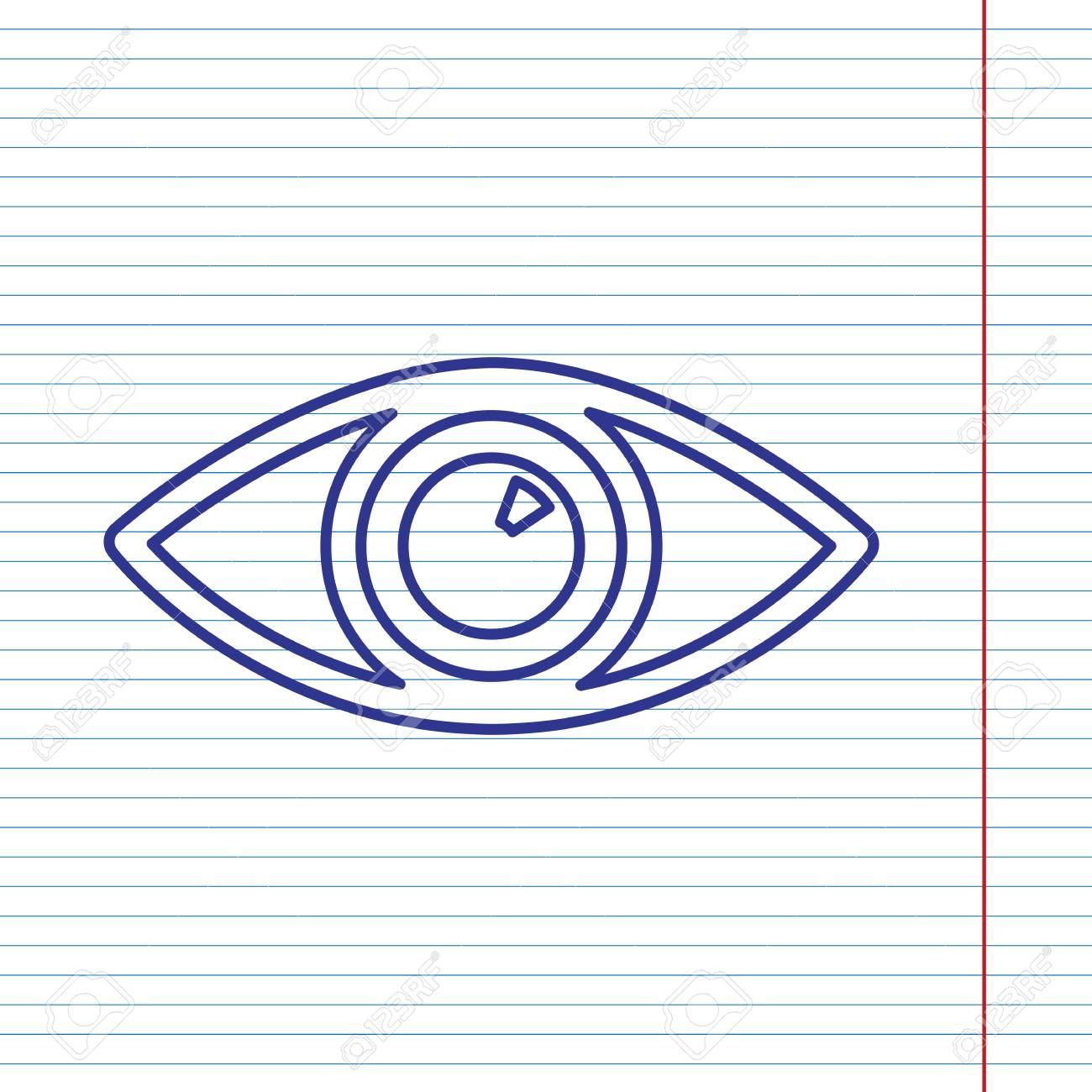 linea roja en un ojo