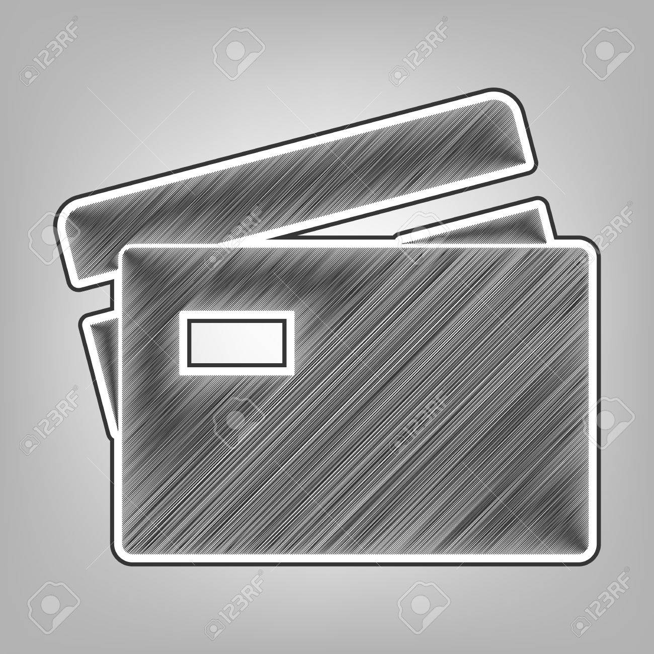 Signo De Tarjeta De Credito Vector Dibujo A Lapiz Imitacion