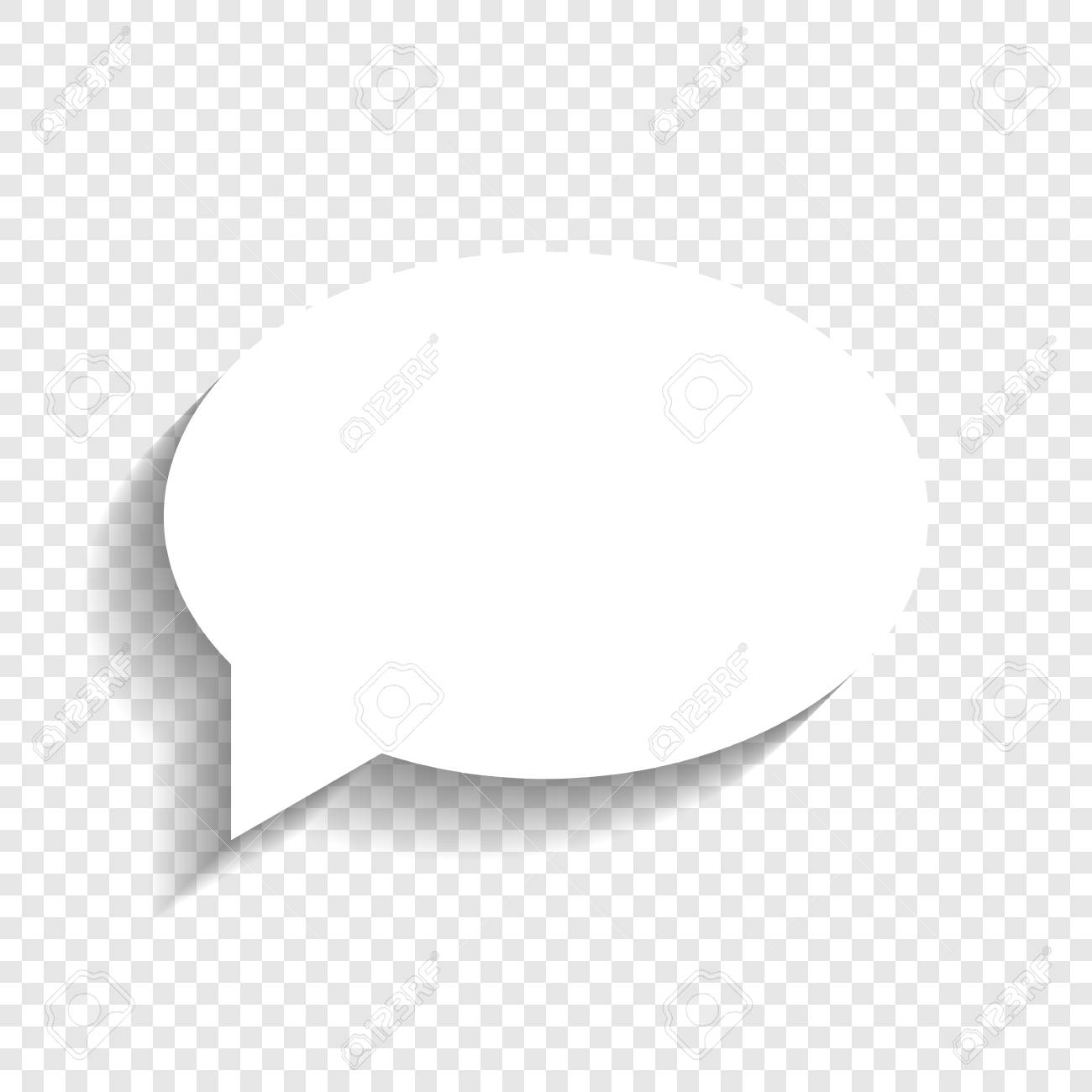 Speech Bubble Icon. Vector. White Icon With Soft Shadow On Transparent  Background. Royalty Free SVG, Cliparts, Vectors, and Stock Illustration.  Image 80929871., image size:1300x1300