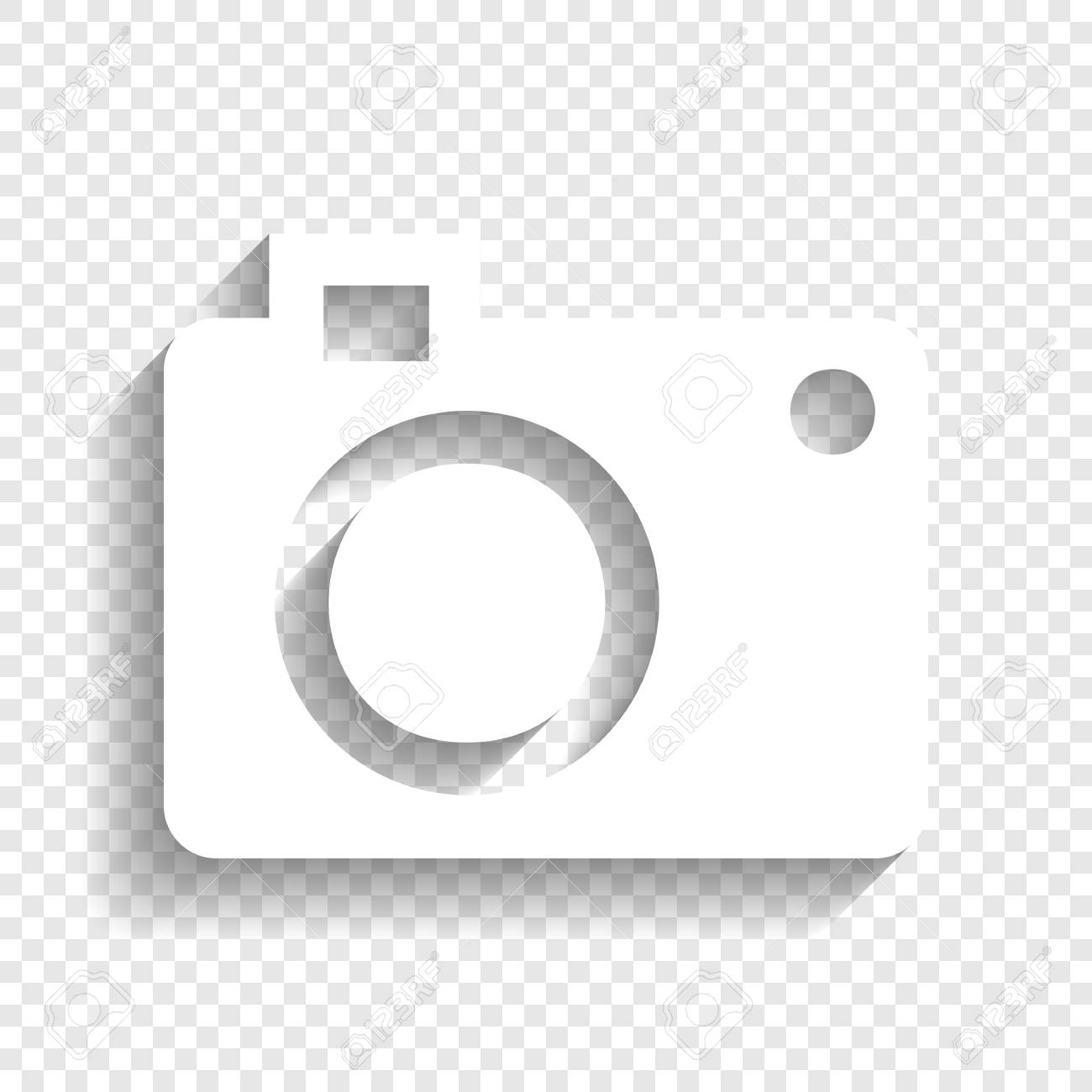 Digital Camera Sign. Vector. White Icon With Soft Shadow On Transparent  Background. Royalty Free SVG, Cliparts, Vectors, and Stock Illustration.  Image 80929884., image size:1300x1300
