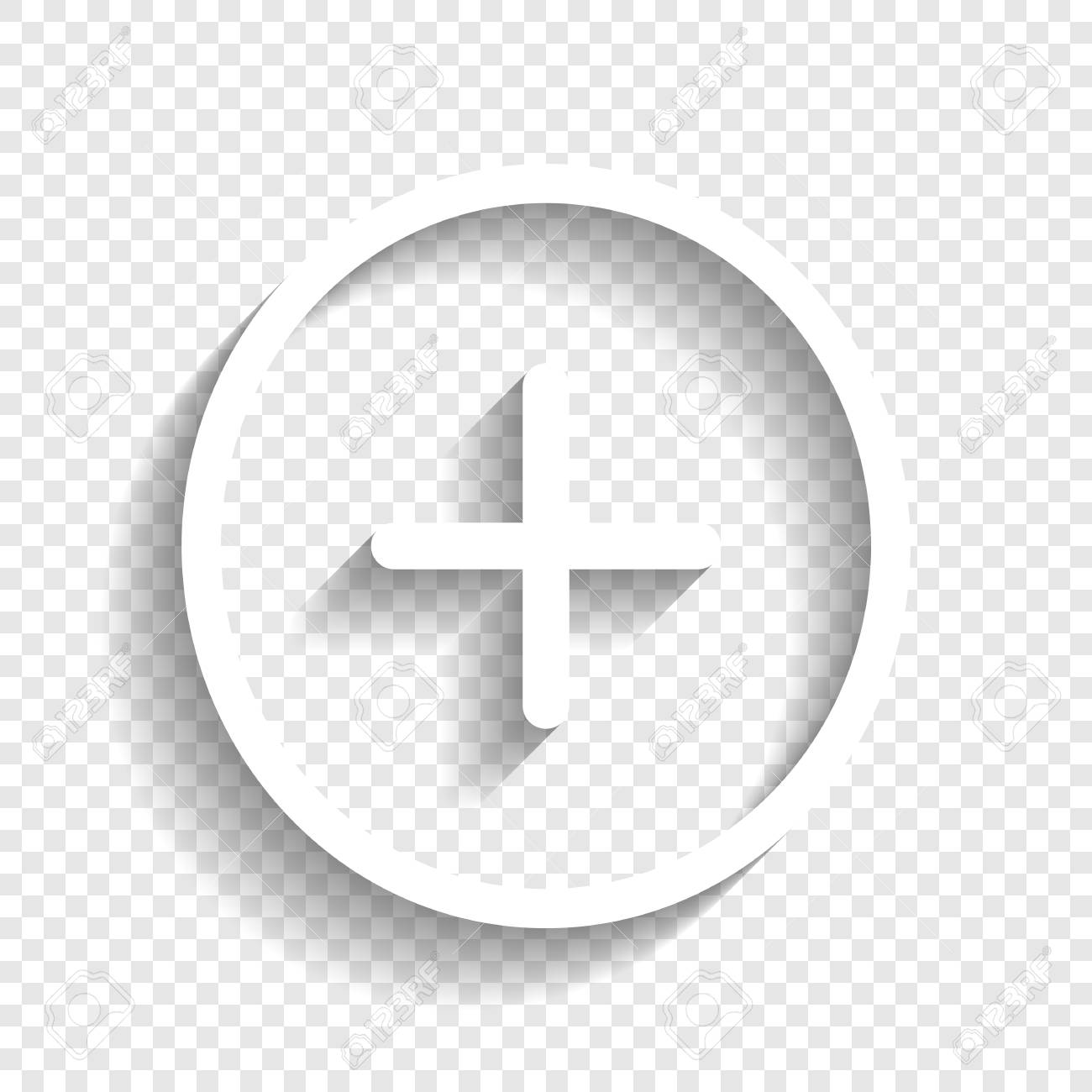 Positive Symbol Plus Sign. Vector. White Icon With Soft Shadow On  Transparent Background. Royalty Free SVG, Cliparts, Vectors, and Stock  Illustration. Image 80929987., image size:1300x1300