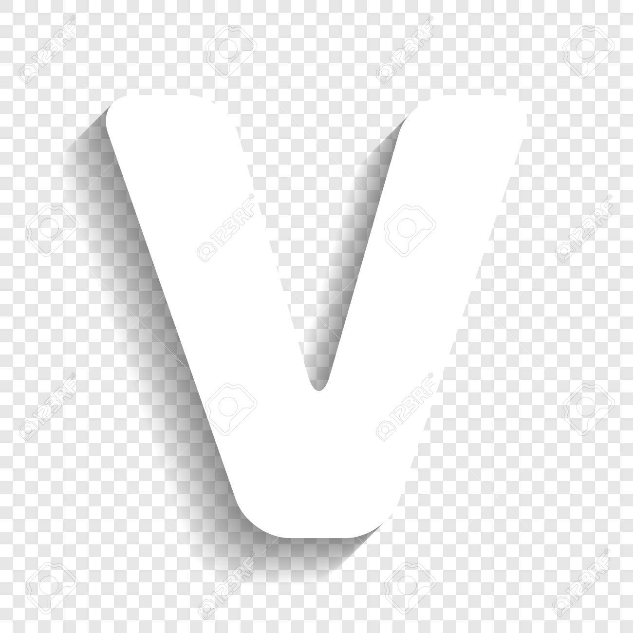 手紙の v サインは テンプレート要素をデザインします ベクトル 透明