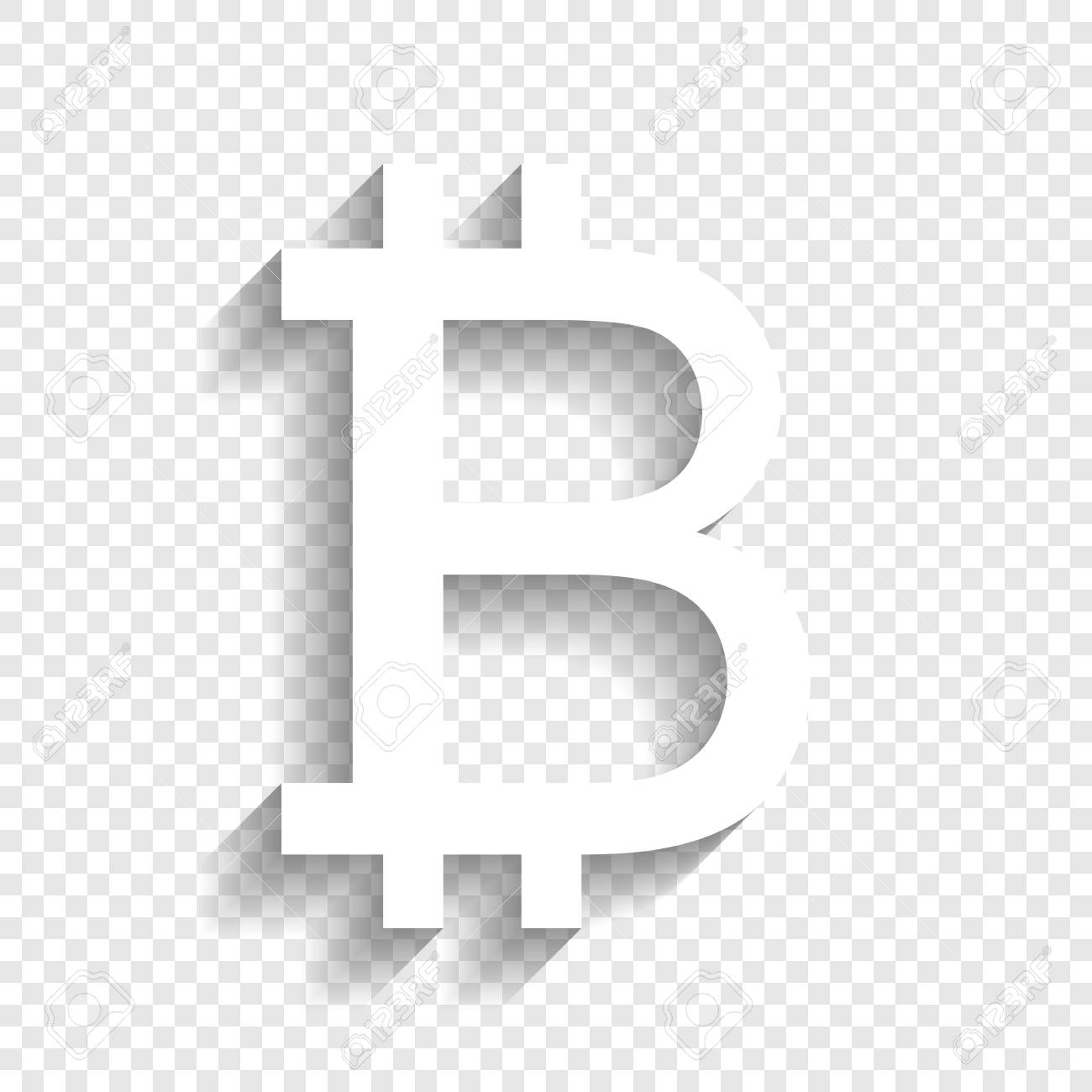 Bitcoin-Zeichen. Vektor. Weiße Ikone Mit Weichem Schatten Auf Transparentem  Hintergrund. Lizenzfrei nutzbare SVG, Vektorgrafiken, Clip Arts,  Illustrationen. Image 80930653.
