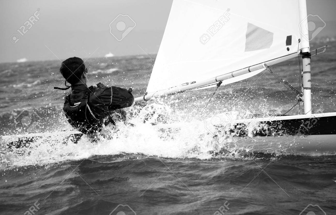 hiking out on a small sailboat - 10453653 hiking out on a small sailboat - 10453653
