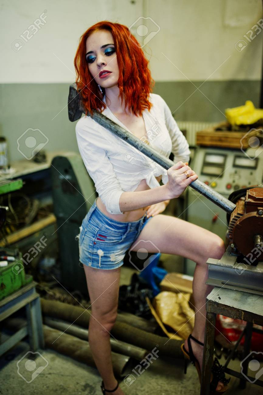 girls red denim shorts