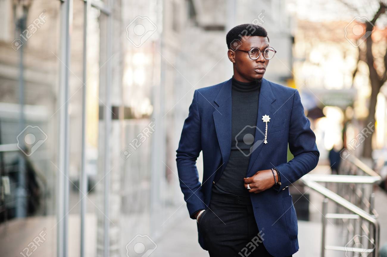 Blue blazer with high neck Clearance