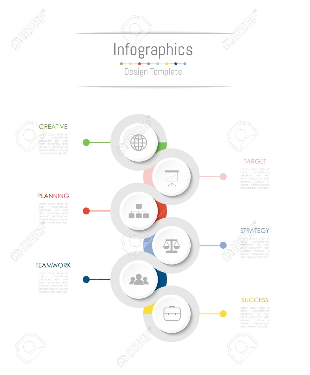 infographic design elements for your business data with 6 options timelines or timelines
