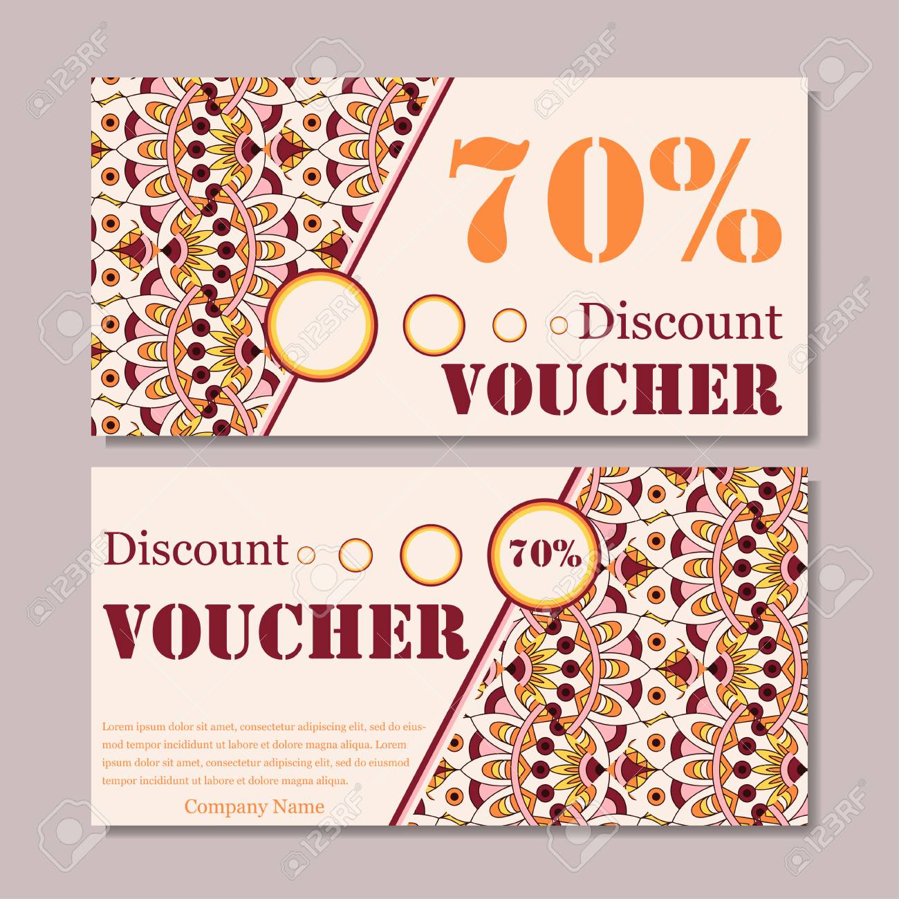 gift voucher template with mandala design certificate for sport or yoga center magazine or - Yoga Gift Certificate Template Free gift voucher template with mandala design certificate for sport or yoga center magazine or - Yoga Gift Certificate Template Free