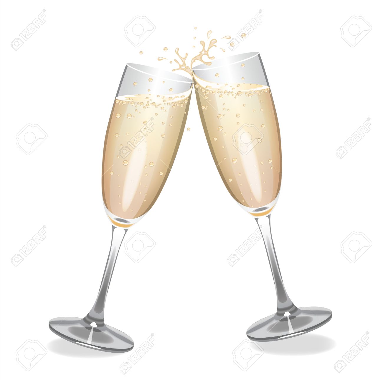 champagne glasses clinking together royalty free cliparts vectors