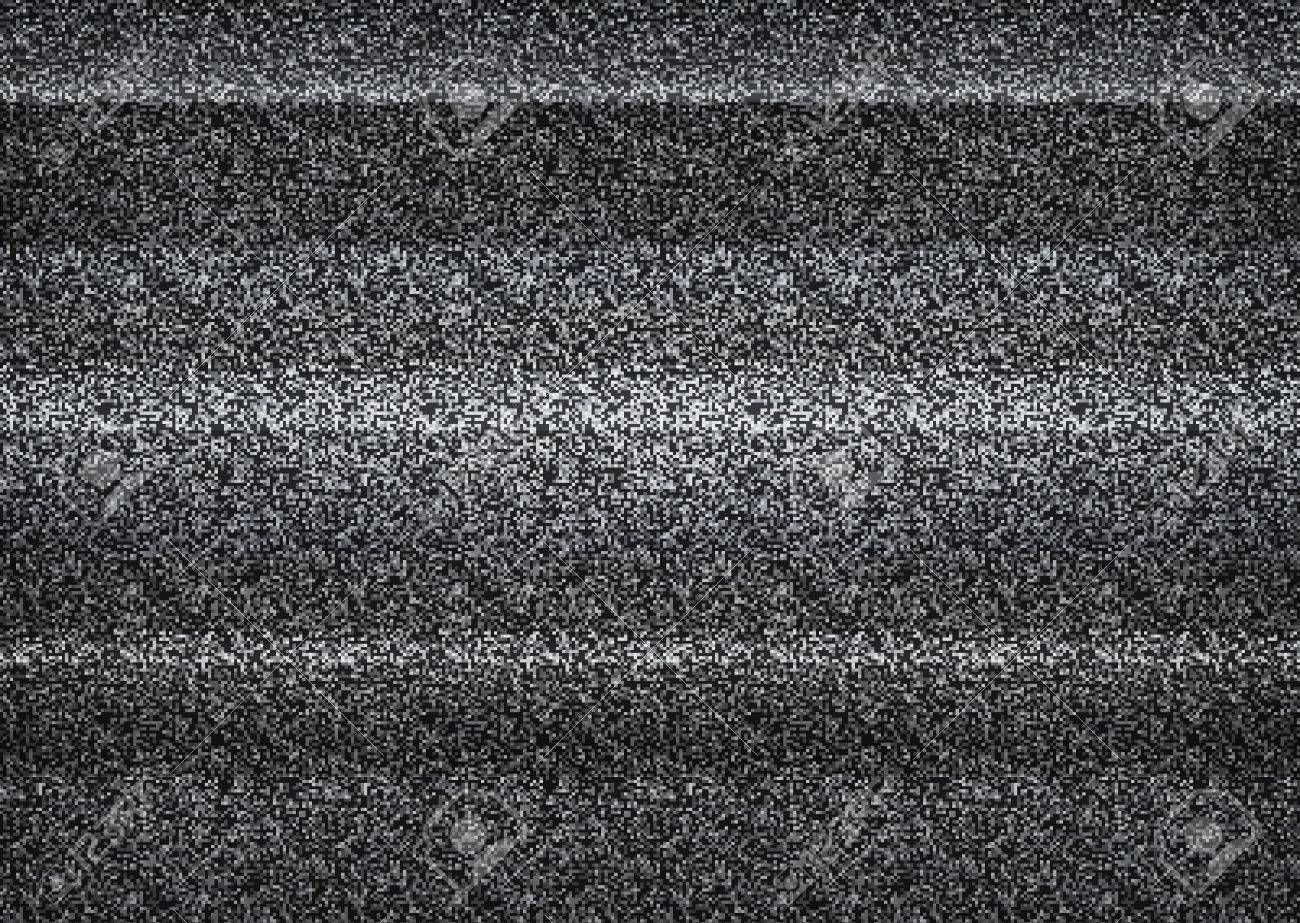 悪いテレビ信号 黒と白のモノクロ テレビ雑音 のイラスト素材 ベクタ Image