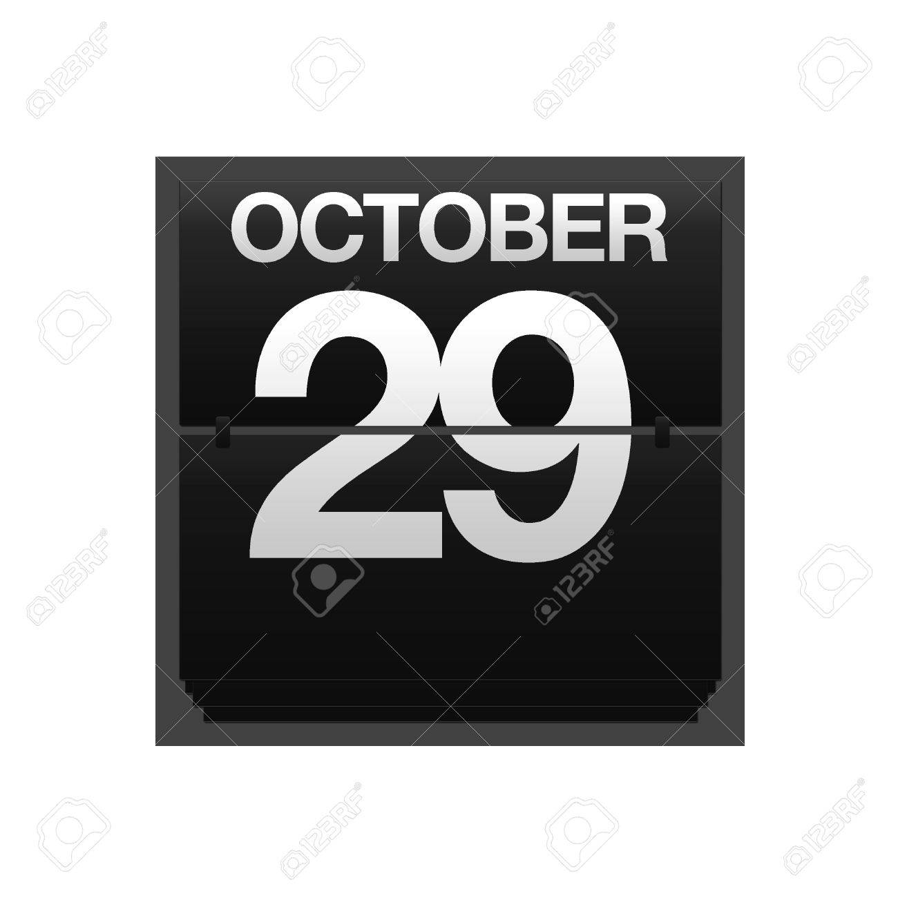 イラストを使用カウンター カレンダー 10 月 29 日 の写真素材 画像素材 Image