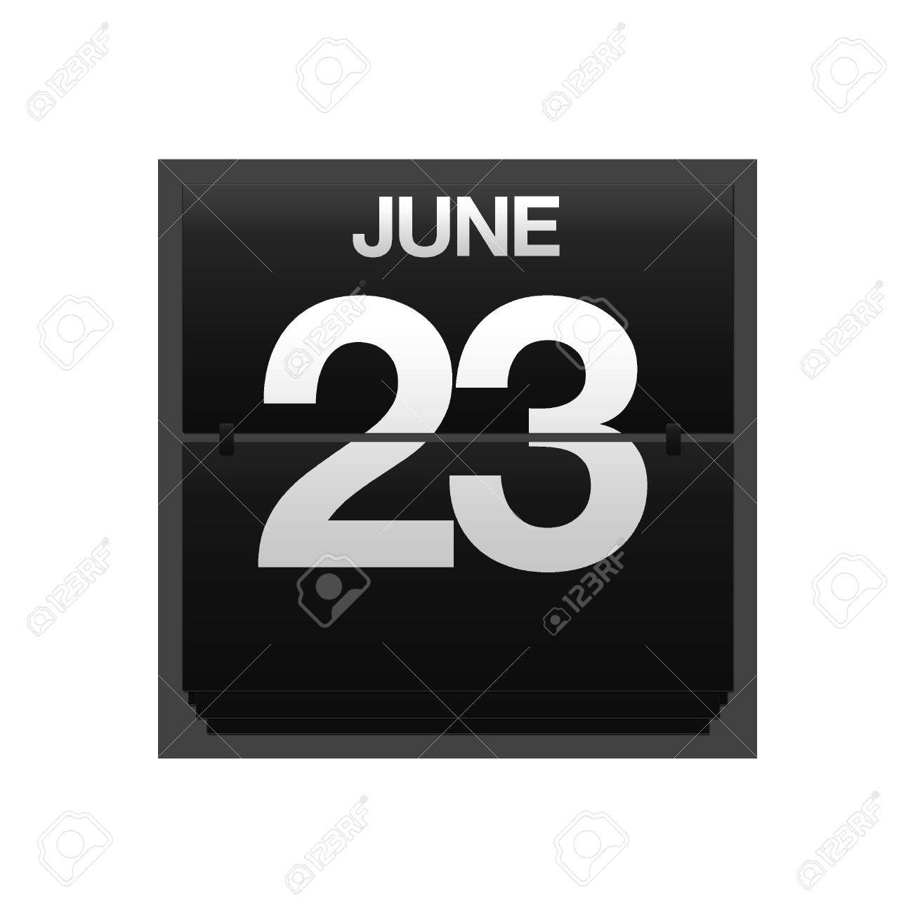 Illustration With A Counter Calendar June 23 Stock Photo, Picture and  Royalty Free Image. Image 15667614.
