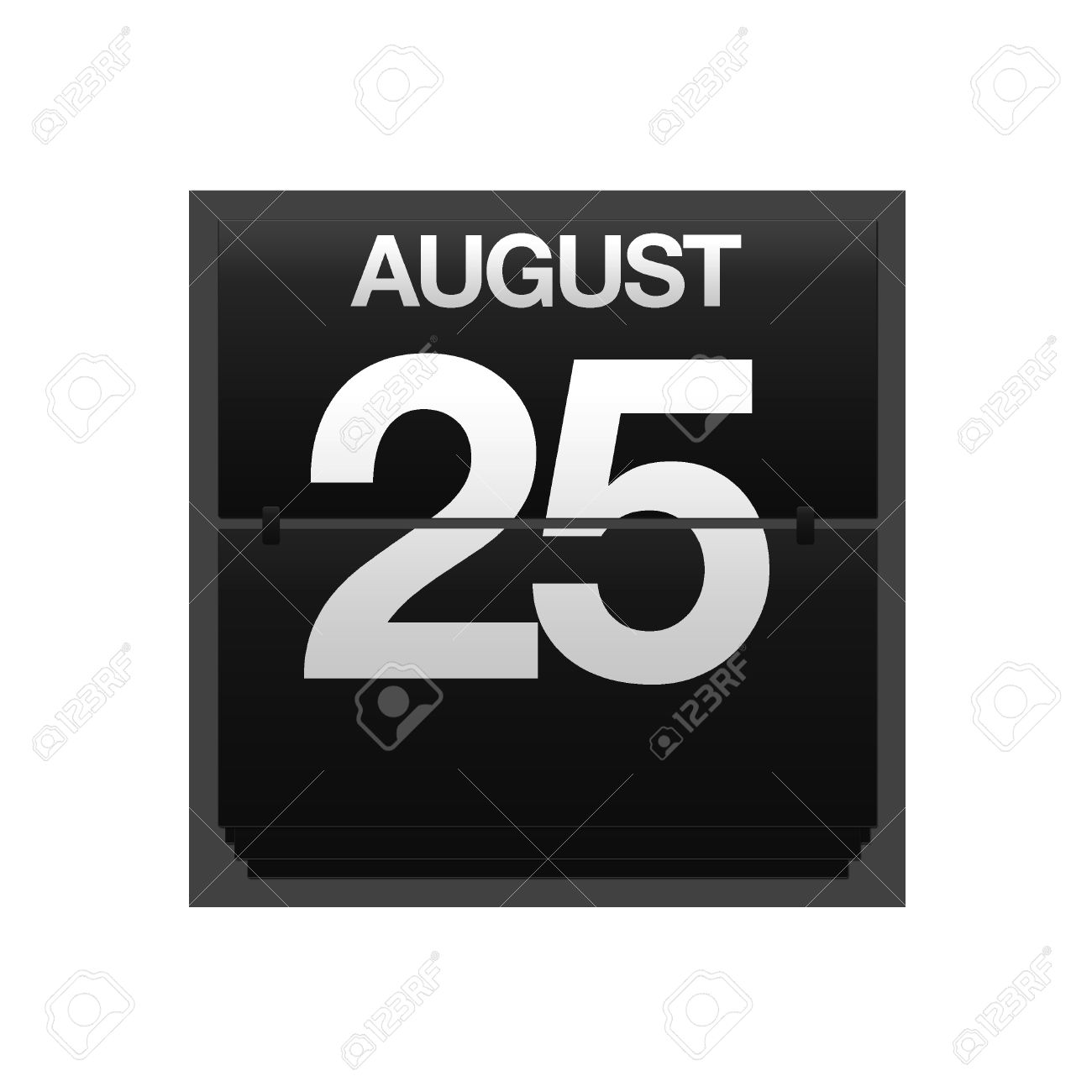 Illustration With A Counter Calendar August 25 Stock Photo, Picture and  Royalty Free Image. Image 15707457.