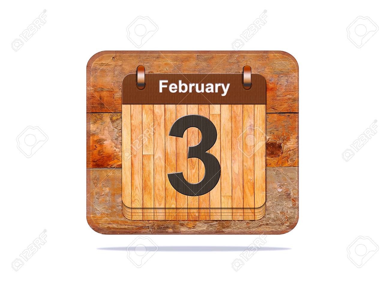 Calendar With The Date Of February 3. Stock Photo, Picture and Royalty Free  Image. Image 33548884.