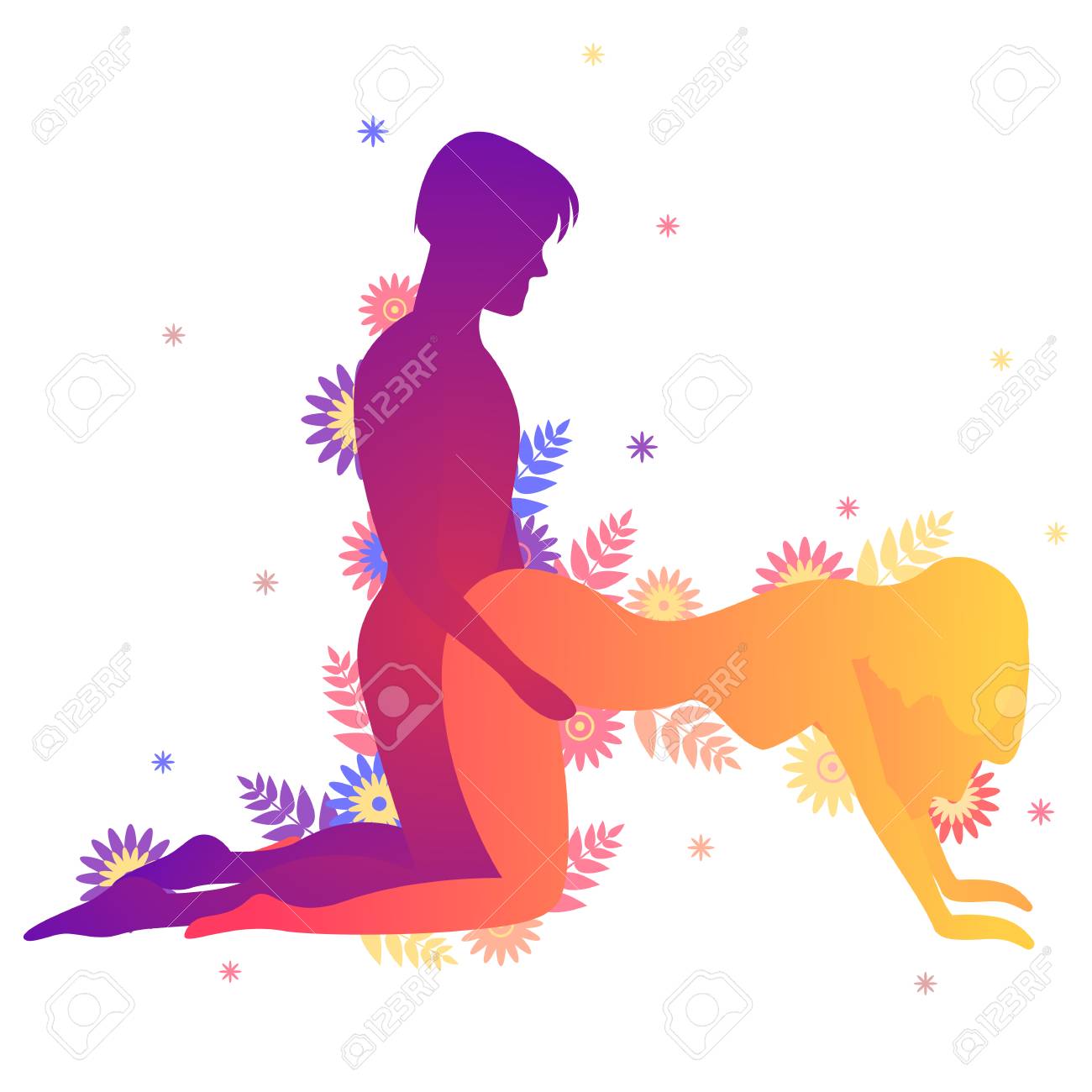 Kama Sutra Sexual Pose Doggy Style On White Background Royalty Free SVG,  Cliparts, Vectors, And Stock Illustration. Image 107483277.