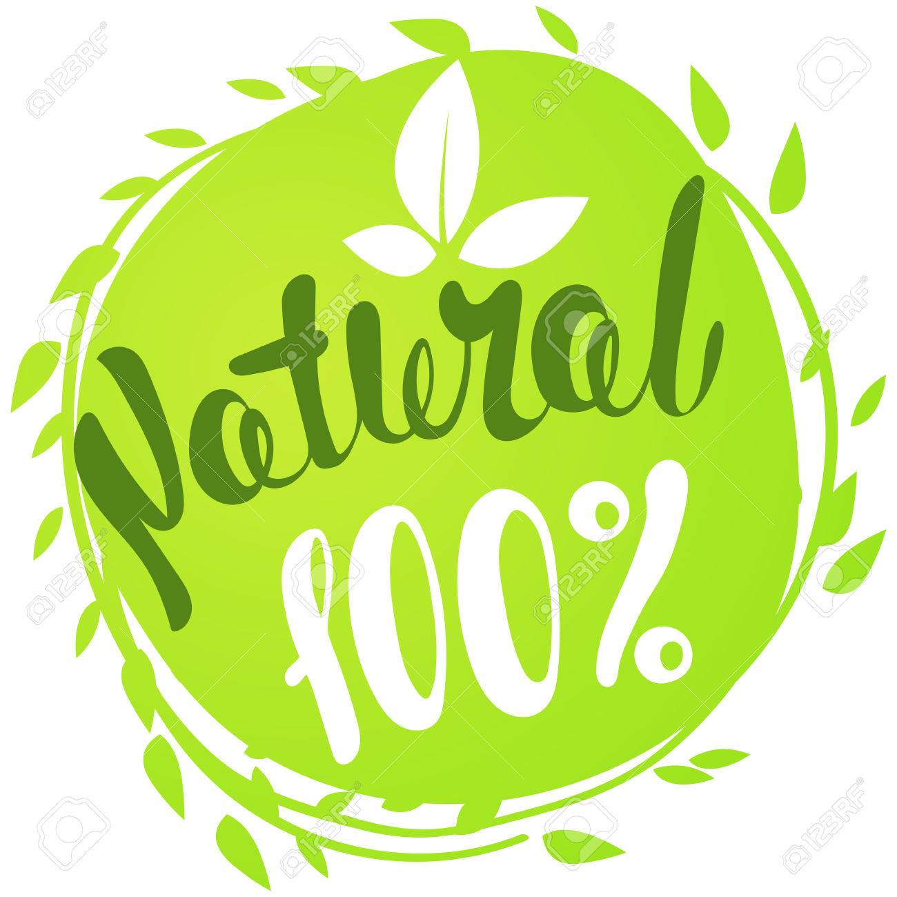 100 natural with leaves natural product organic healthy food