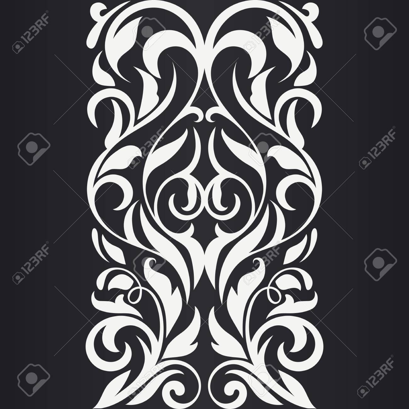 Vintage Border Abstract Design Floral Border Beautiful Floral