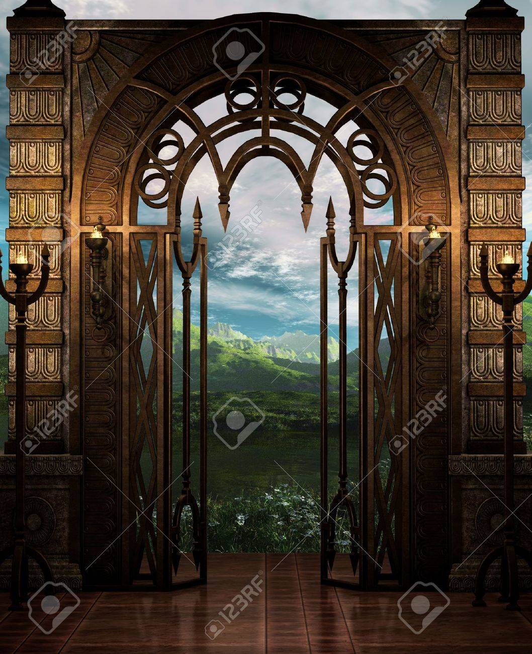 ファンタジー アート スタイルの場所 の写真素材 画像素材 Image