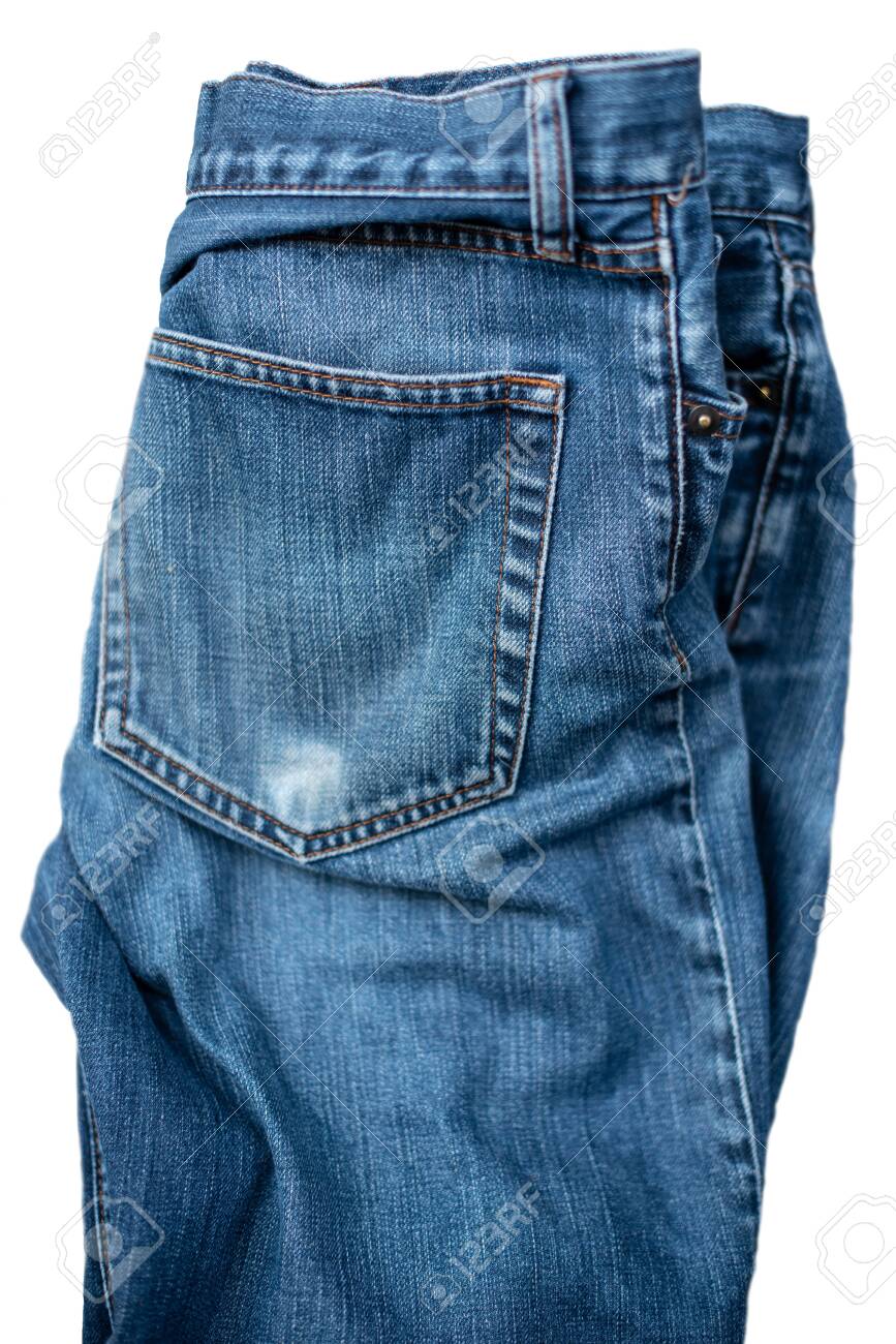 half blue half white jeans