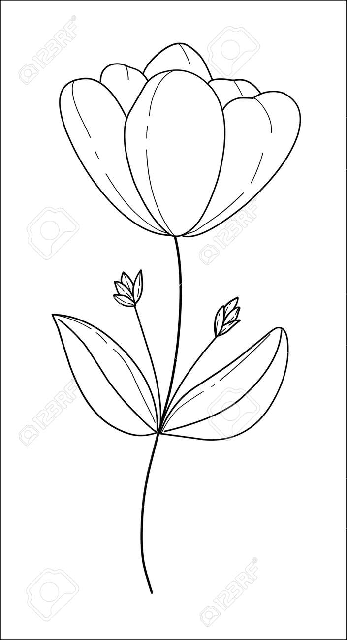 Dessin minimaliste fleur