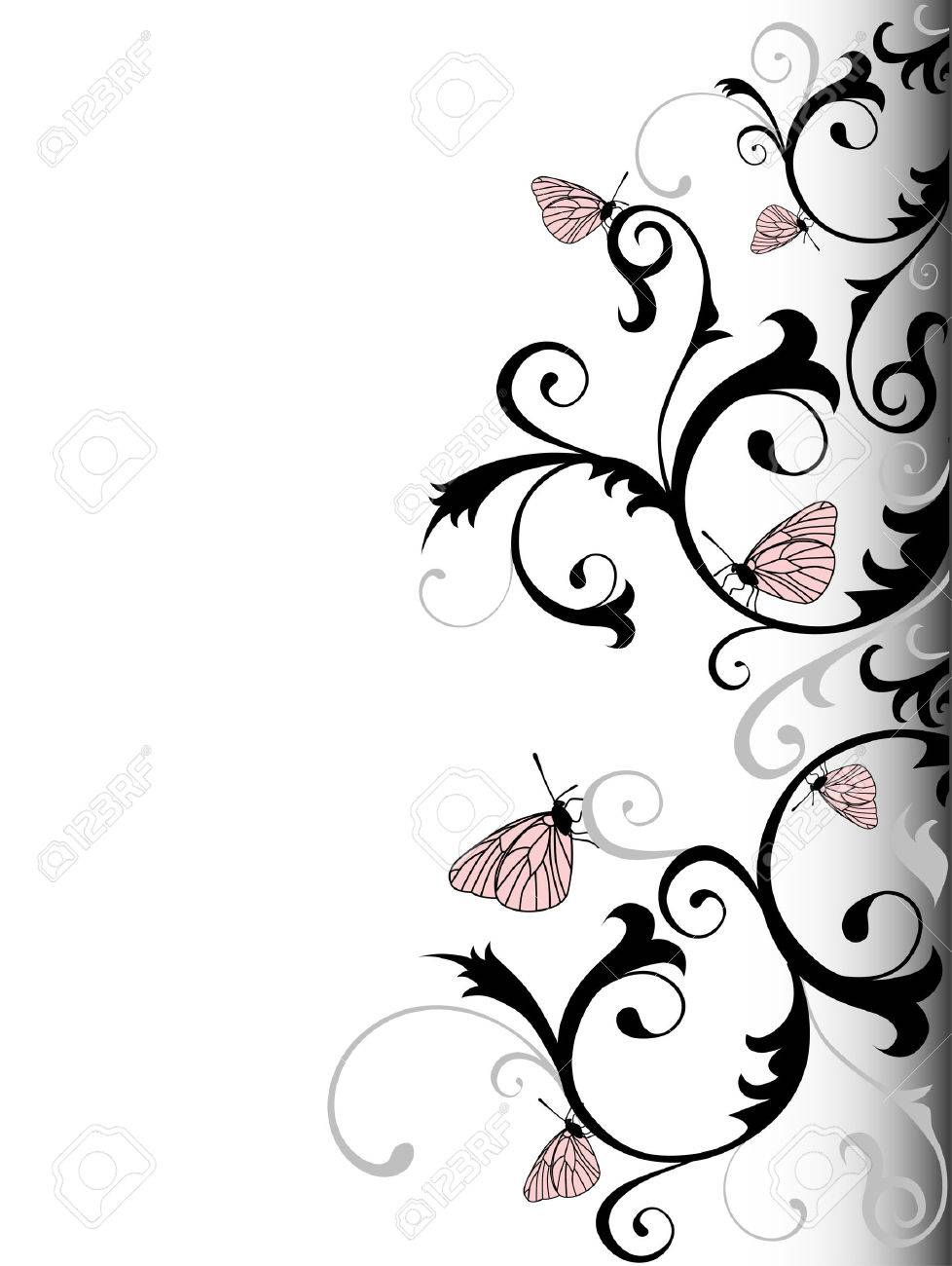 Vector Illustration Of Elegance Background With Butterflies Royalty Free Cliparts Vectors And Stock Illustration Image