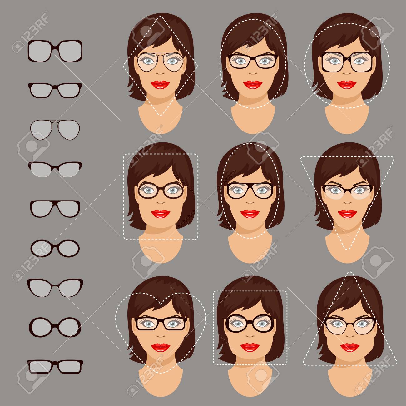 Sunglasses Visage Rectangulaire Lunette Visage Long Femme Vue