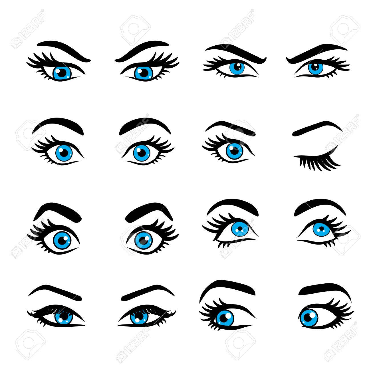Set Of Cartoon Eyes Isolated Decorative Eyes Icons Vector Illustration Royalty Free Cliparts Vectors And Stock Illustration Image 82662177