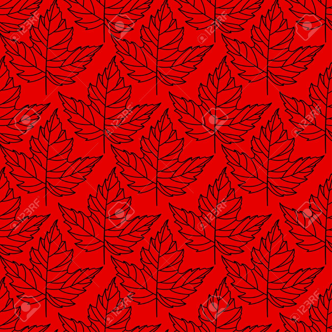 autumn seamless stylized leaf pattern seamless decorative template