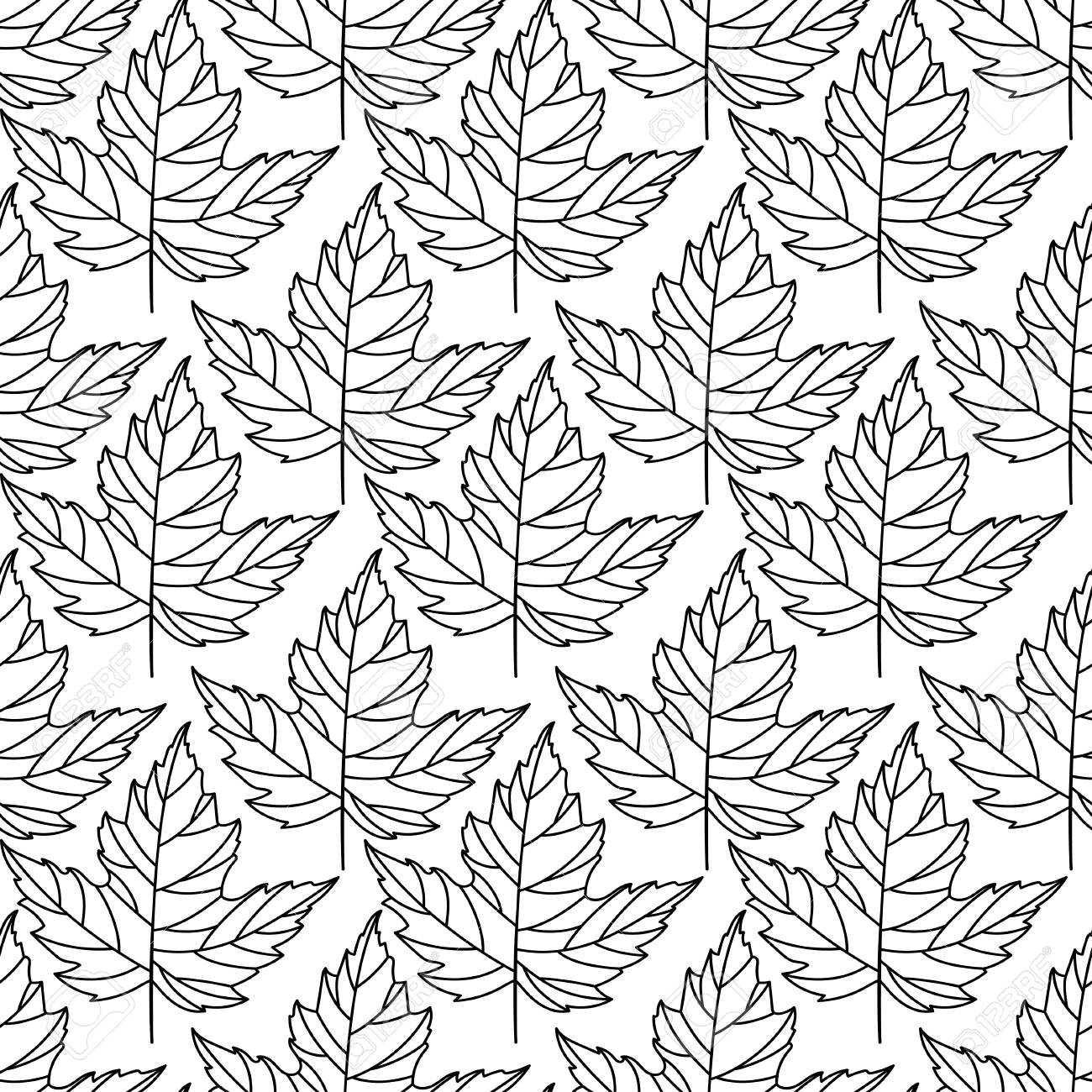 autumn seamless stylized leaf pattern seamless decorative template leaf pattern template
