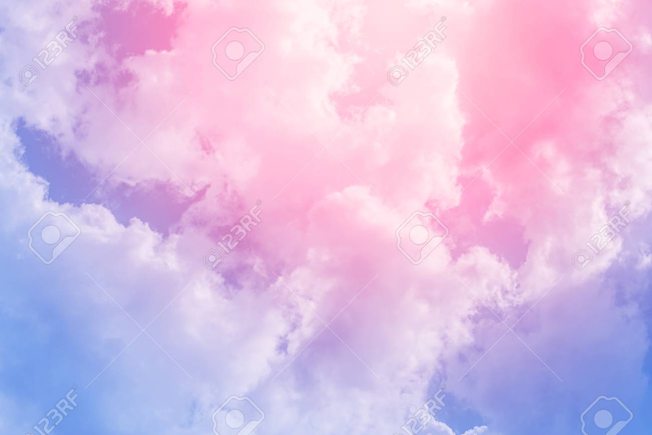 cloud background with a pastel colored gradient stock photo picture