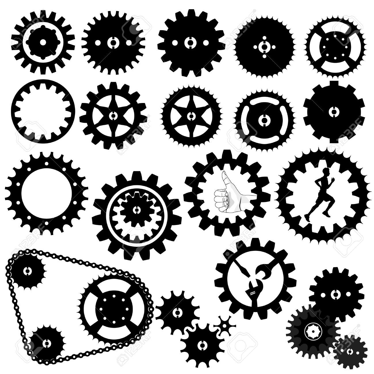 歯車のシルエットのベクター のイラスト素材 ベクタ Image 歯車のシルエットのベクター のイラスト素材 ベクタ Image