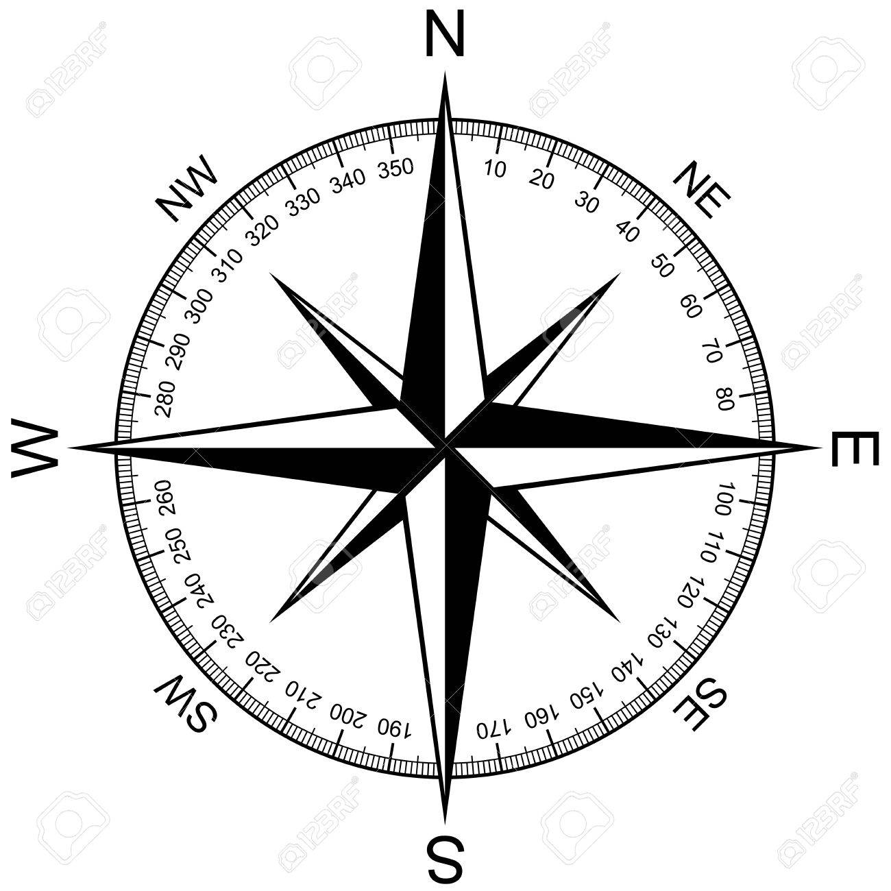 compass rose isolated on white royalty free cliparts vectors and