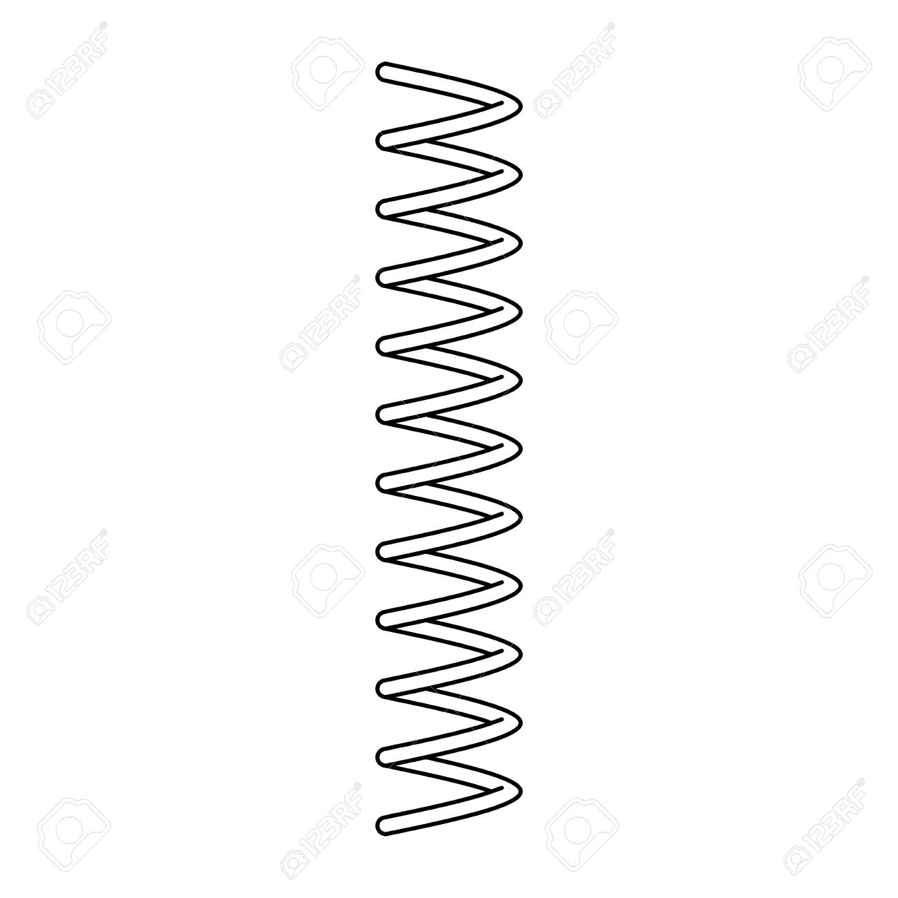 Coil Spring Steel Spring Metal Spring On White Background Vector  Illustration Royalty Free SVG, Cliparts, Vectors, and Stock Illustration.  Image 95861113.