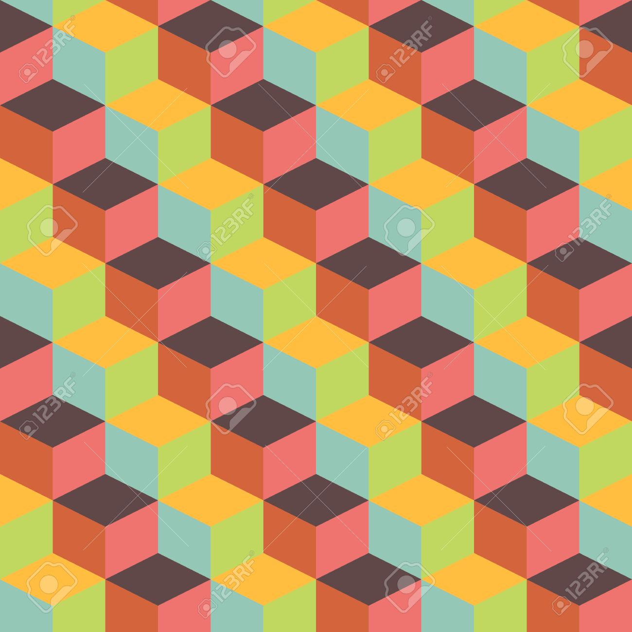 abstract cubic geometric pattern