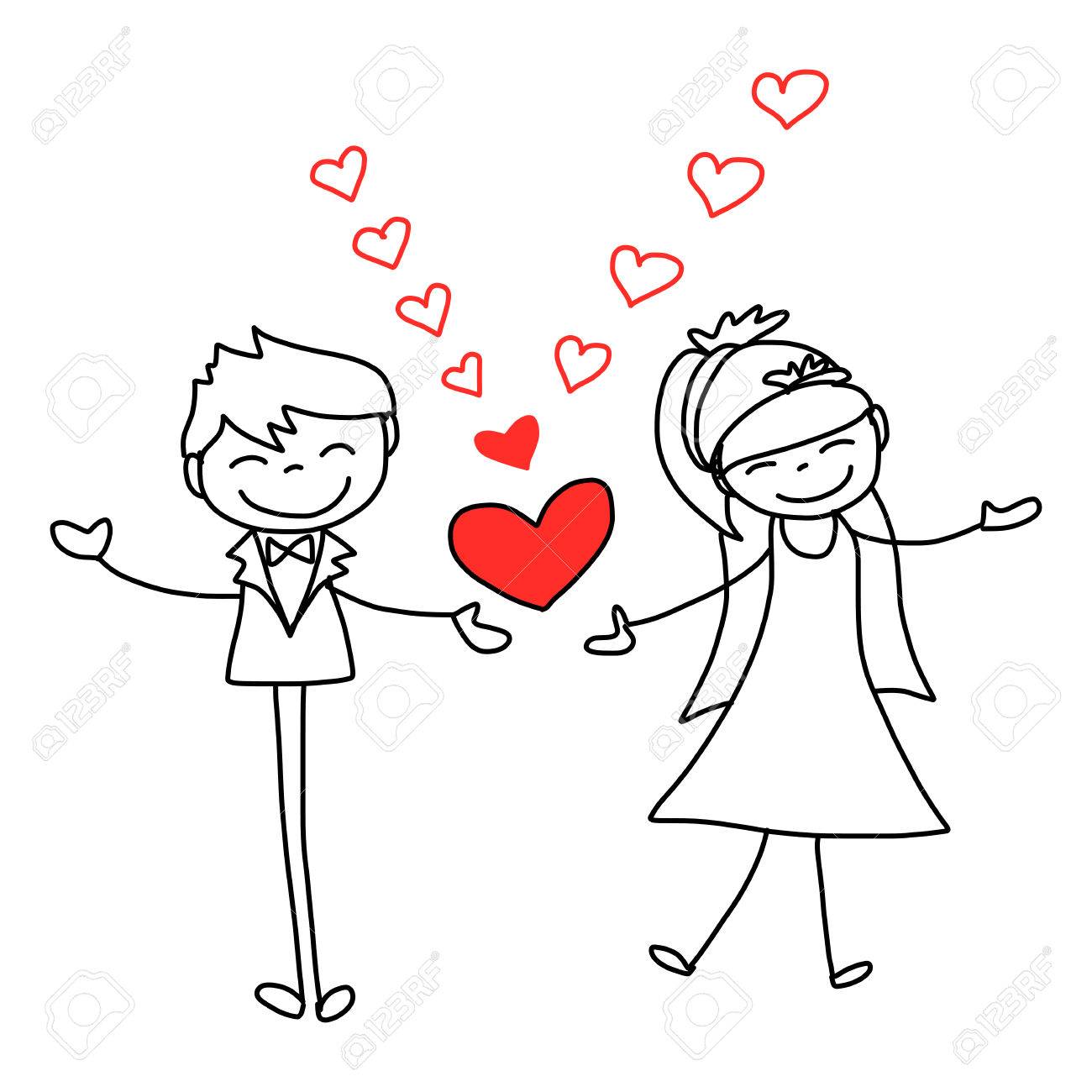 Hand Drawing Cartoon Character Happy Lovers Wedding Royalty Free Cliparts Vectors And Stock Illustration Image Hand Drawing Cartoon Character Happy Lovers Wedding Royalty Free Cliparts Vectors And Stock Illustration Image