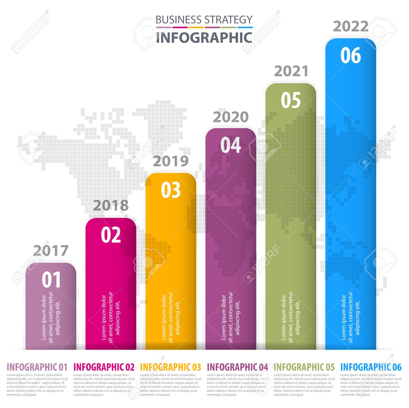 business infographics strategy timeline design template