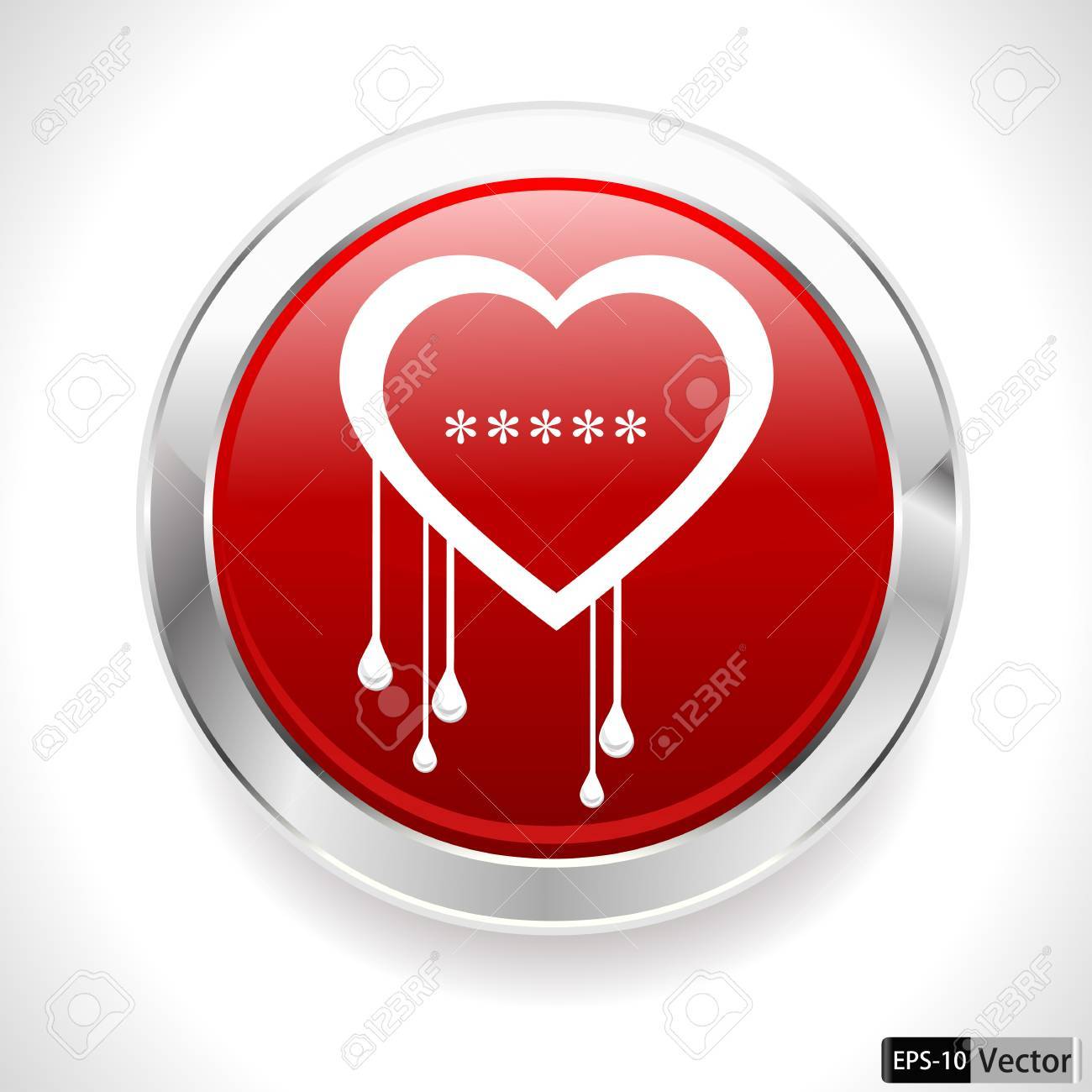 heartbleed openssl bug virus bleeding heart badge vector eps10 heartbleed virus