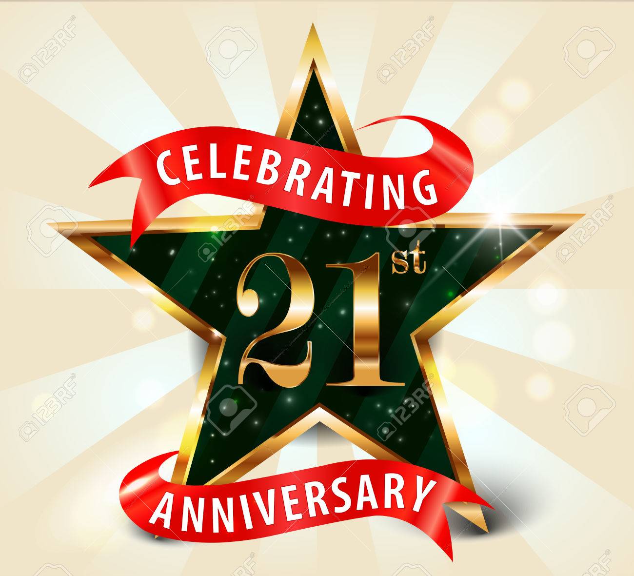 21 Year Anniversary Celebration Golden 