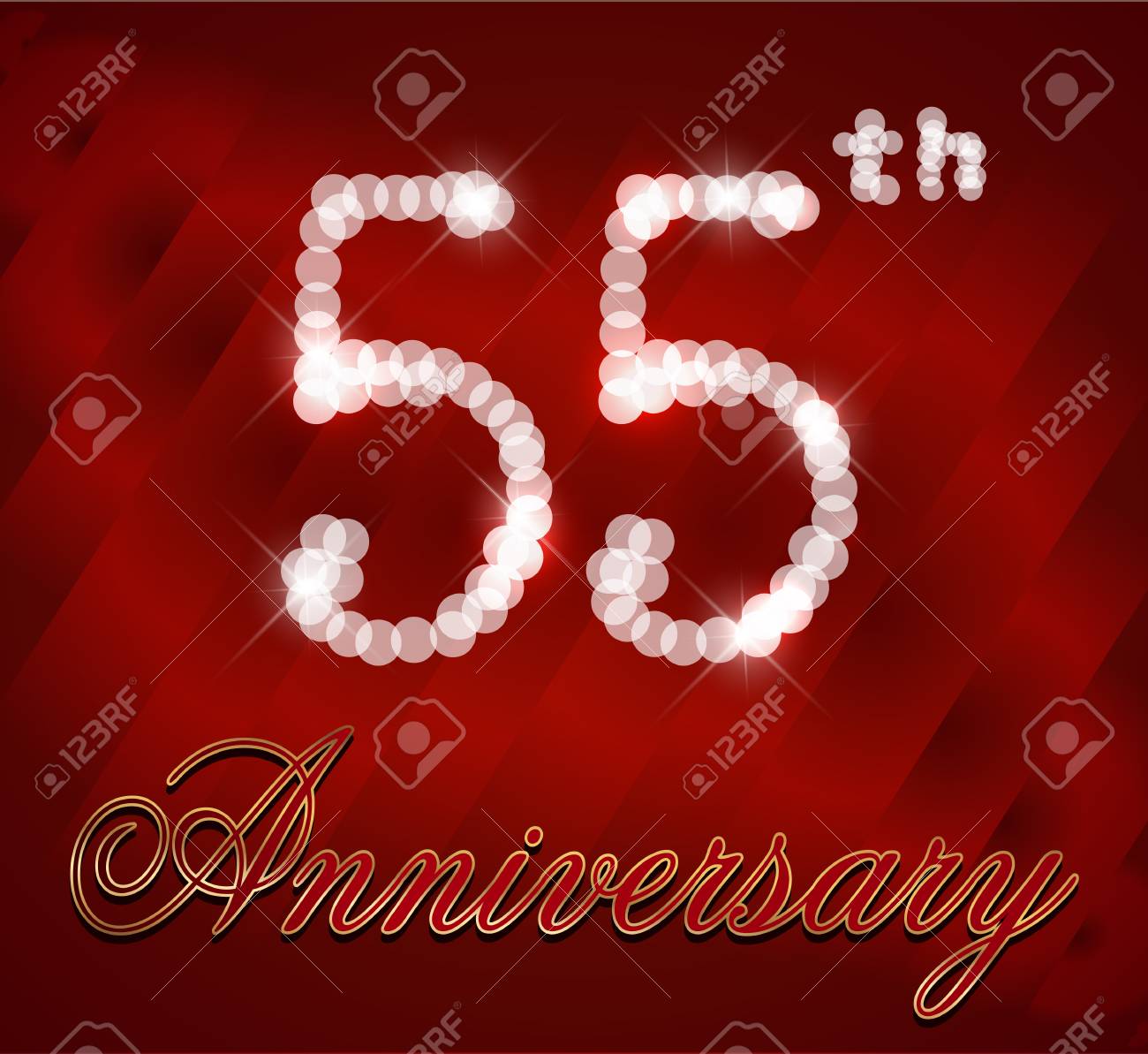 55 year happy birthday card 55th birthday vector eps10 royalty free