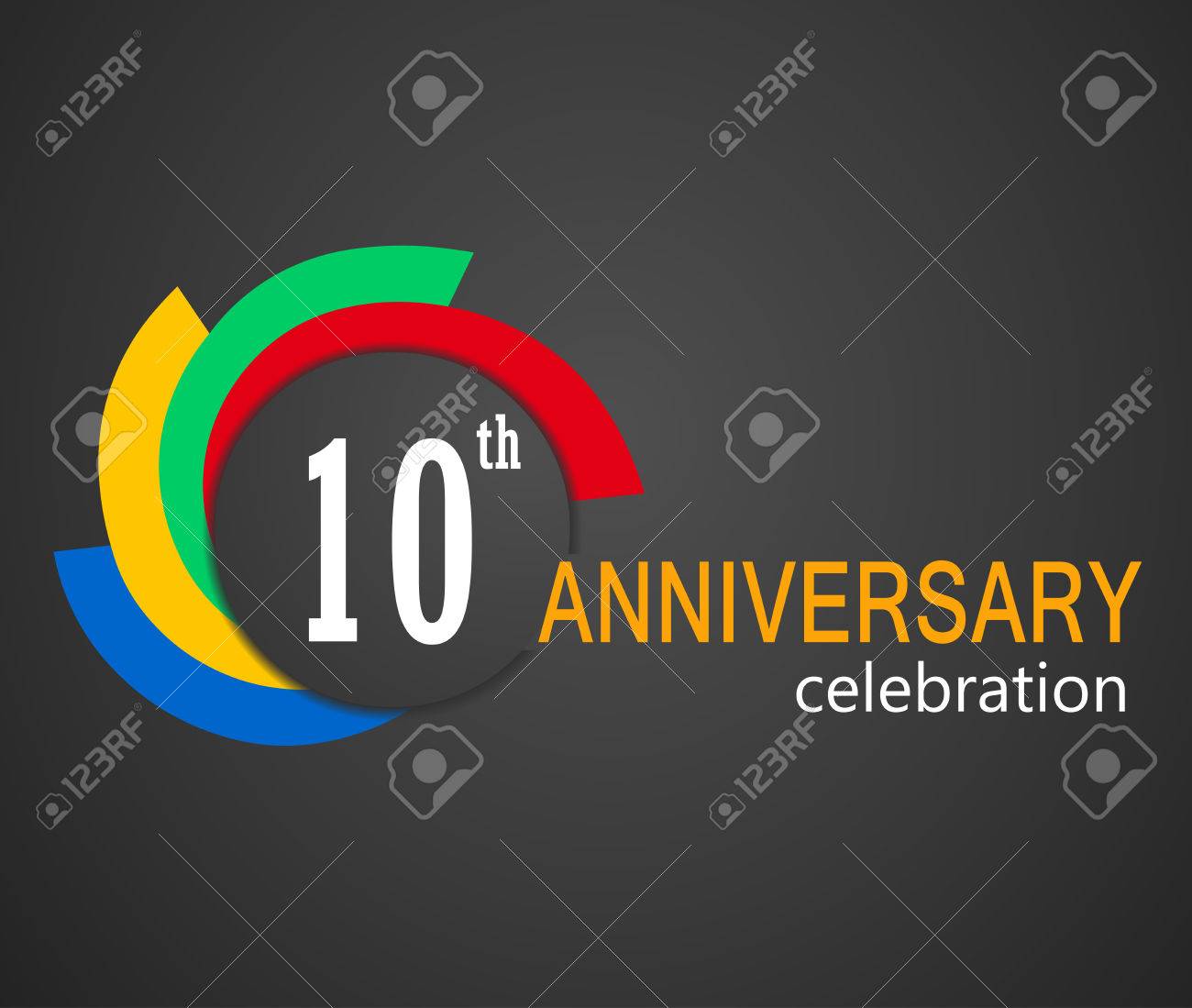 10th Anniversary celebration background, 10 years anniversary card illustration - vector eps10 - 52218292 10th Anniversary celebration background, 10 years anniversary card illustration - vector eps10 - 52218292