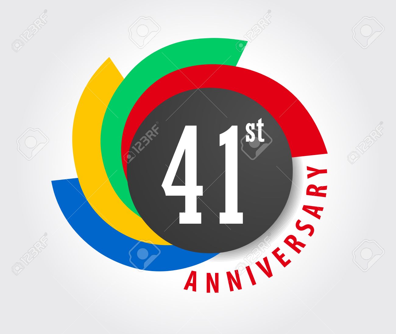 Fond De Celebration Du 41eme Anniversaire Illustration De Carte D Anniversaire De 41 Ans Clip Art Libres De Droits Vecteurs Et Illustration Image