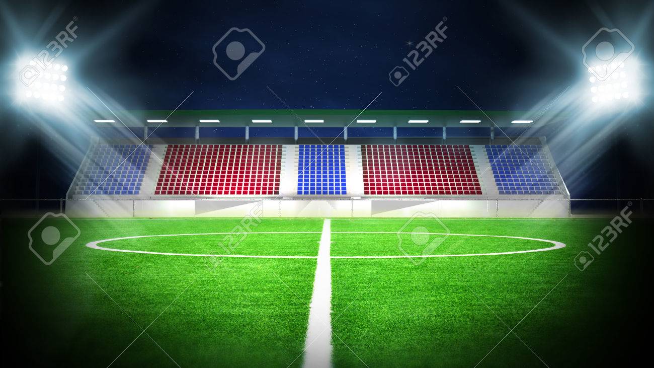スポーツ バック グラウンドのサッカー スタジアムのイラスト の写真素材 画像素材 Image