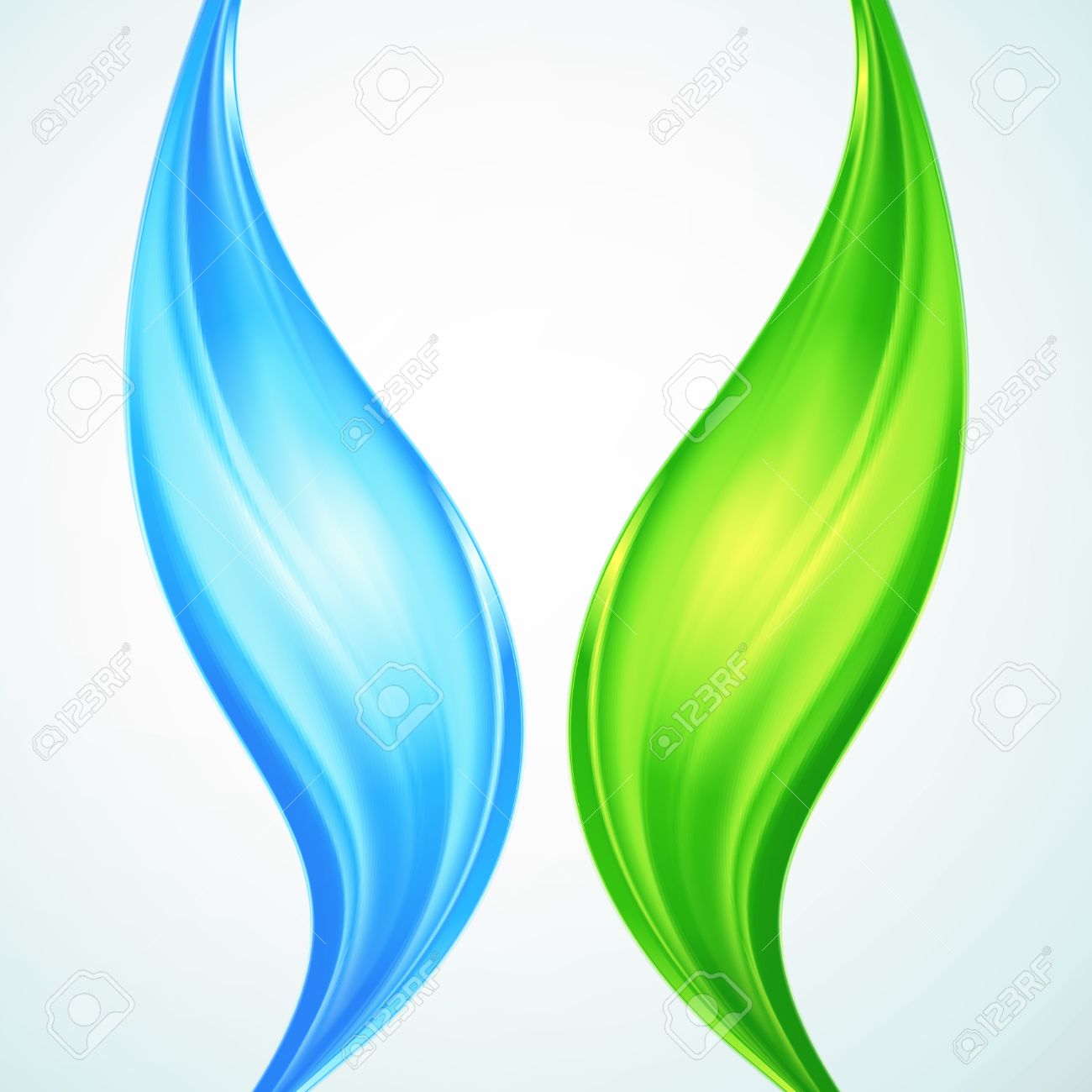 青と緑の波と抽象的な背景 あなたのデザイン Web デザイン デスクトップの壁紙やウェブサイトのためのベクトル図のイラスト素材 ベクタ Image