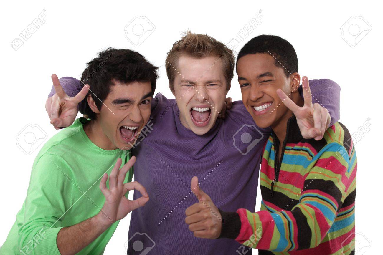 Een trio met haar beste vrienden