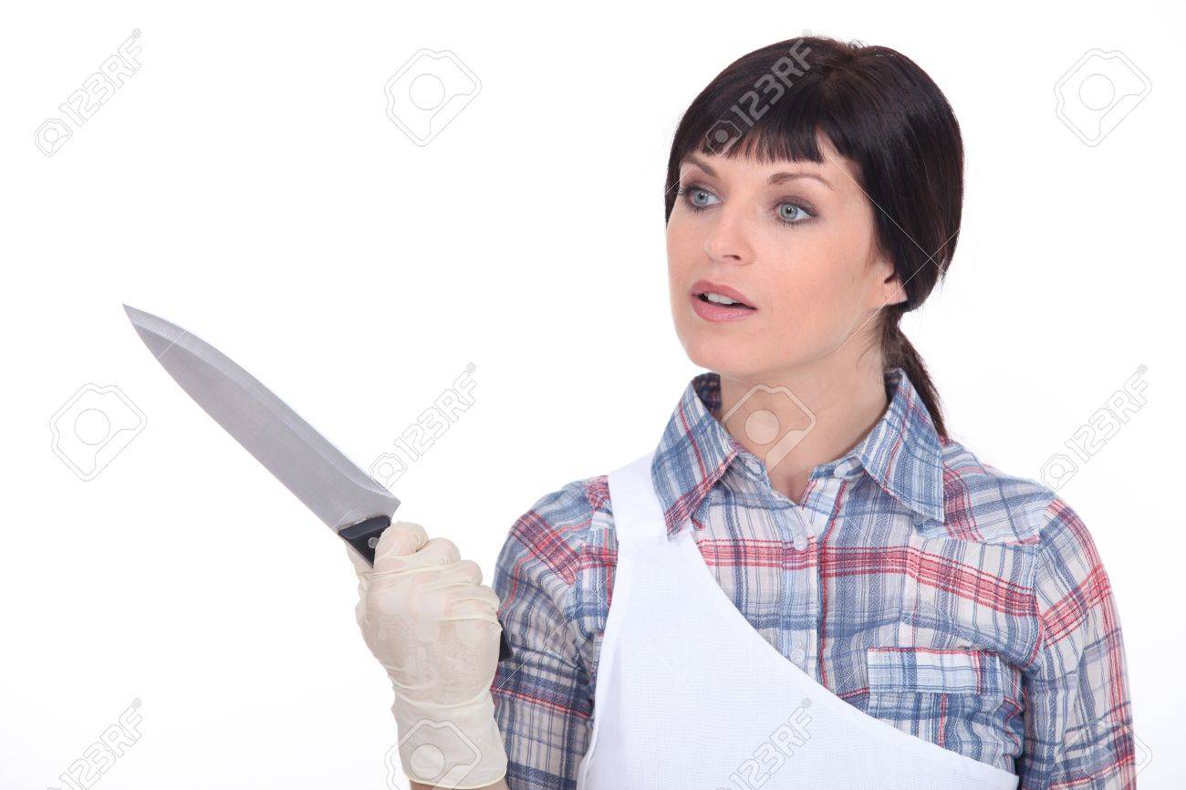 ナイフを持つ女性 の写真素材 画像素材 Image ナイフを持つ女性 の写真素材 画像素材 Image