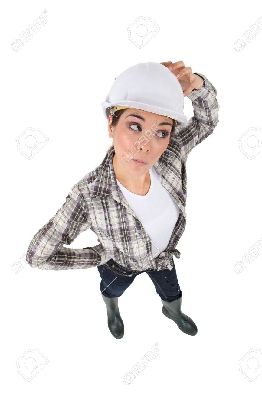 混乱の女性の肉体労働者 の写真素材 画像素材 Image 混乱の女性の肉体労働者 の写真素材 画像素材 Image