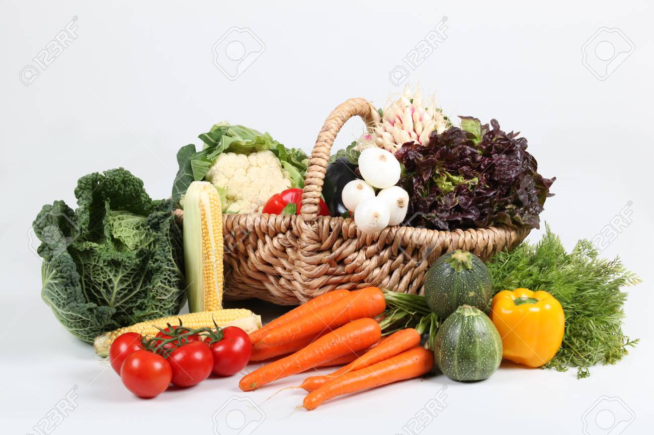 basket of vegetables on