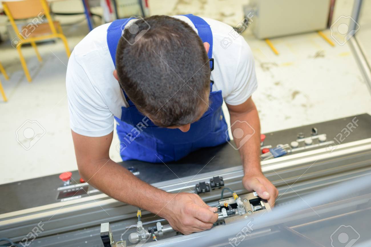 busy worker stock photo