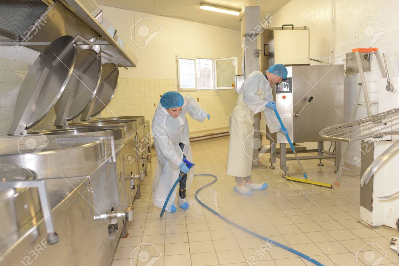 reiniger reinigung industriellen küche boden
