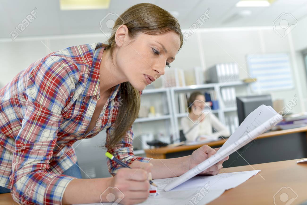 busy worker stock photo